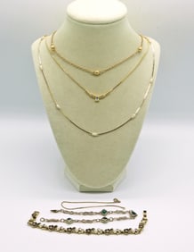 3 NECKLACES & 3 BRACELETS