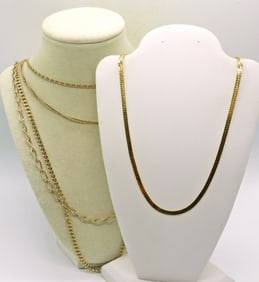 2 PRETTY GOLD TONE NECKLACES