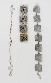 (3) UNIQUE GEOMETRIC BRACELETS