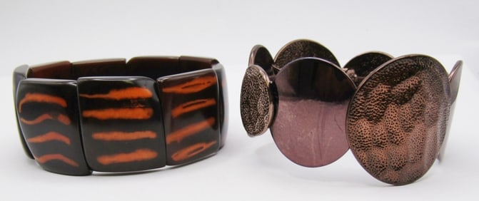 (2) STRETCH PANEL BRACELETS