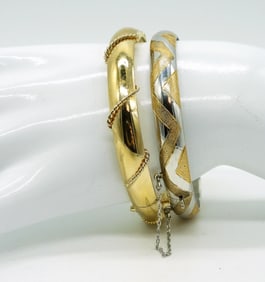 2 BANGLE BRACELETS