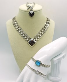 MONET NECKLACE & 4 BRACELETS