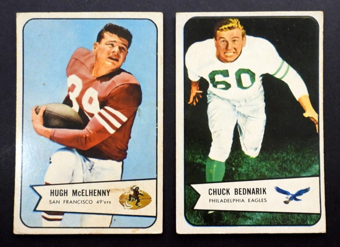 (2) 1954 BOWMAN FOOTBALL CARDS (1 of 2)