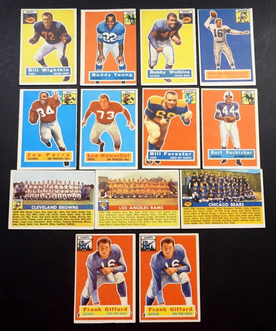 (2) 1956 TOPPS FRANK GIFFORD CARDS (1 of 3)