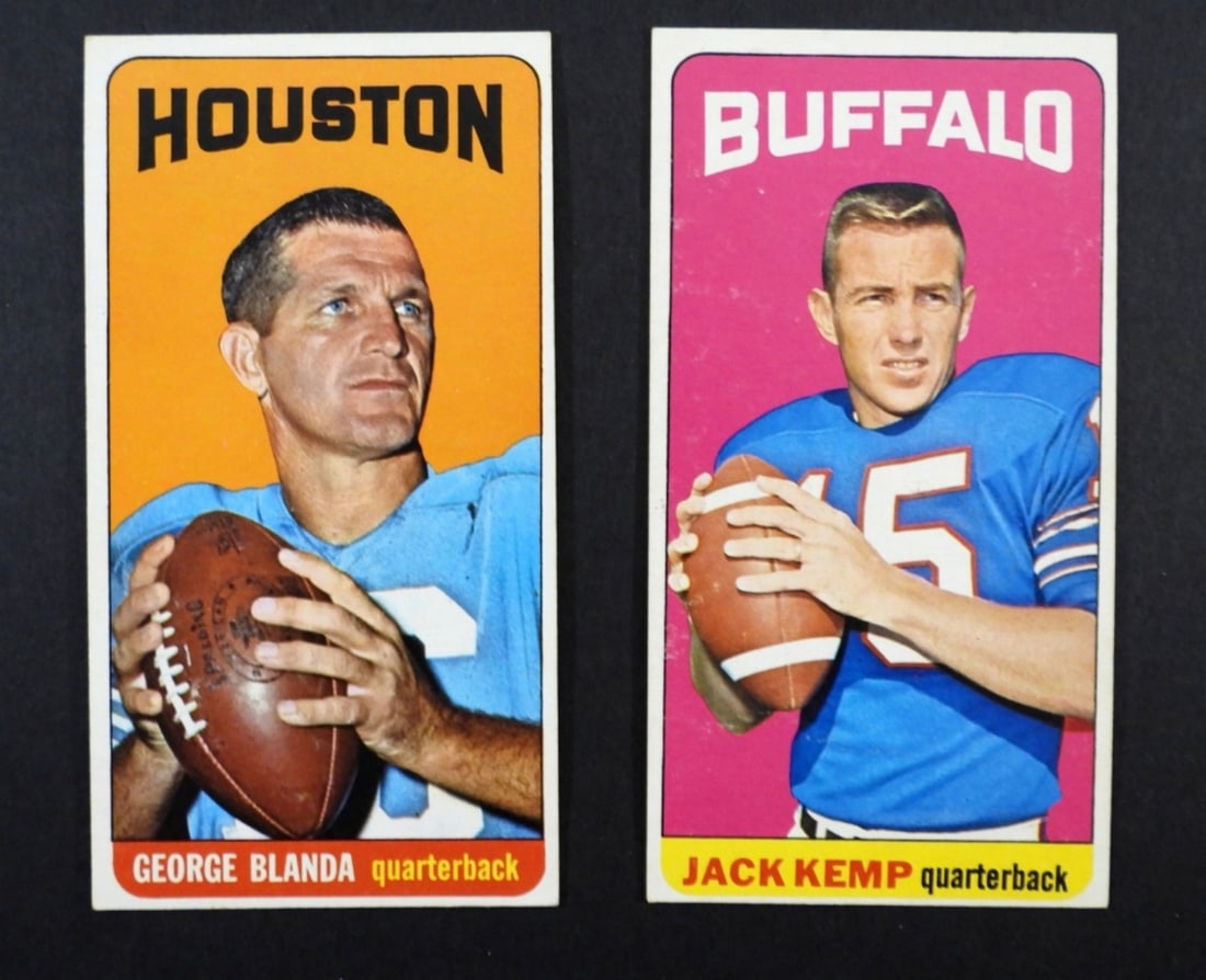 (2) 1965 TOPPS (SP) FOOTBALL STAR CARDS (1 of 2)