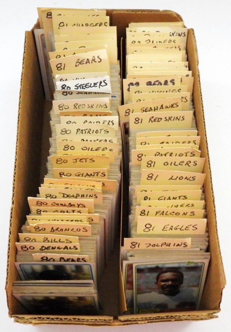 1980 - 1982 TOPPS FOOTBALL TEAM LOTS (1 of 3)