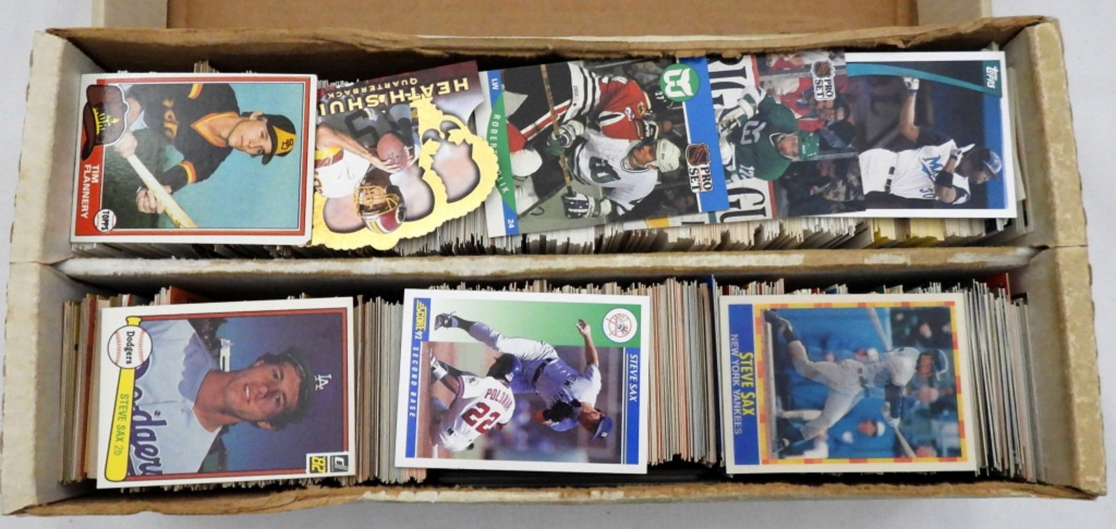2 ROW SHOEBOX of BASEBALL & MORE (1 of 2)