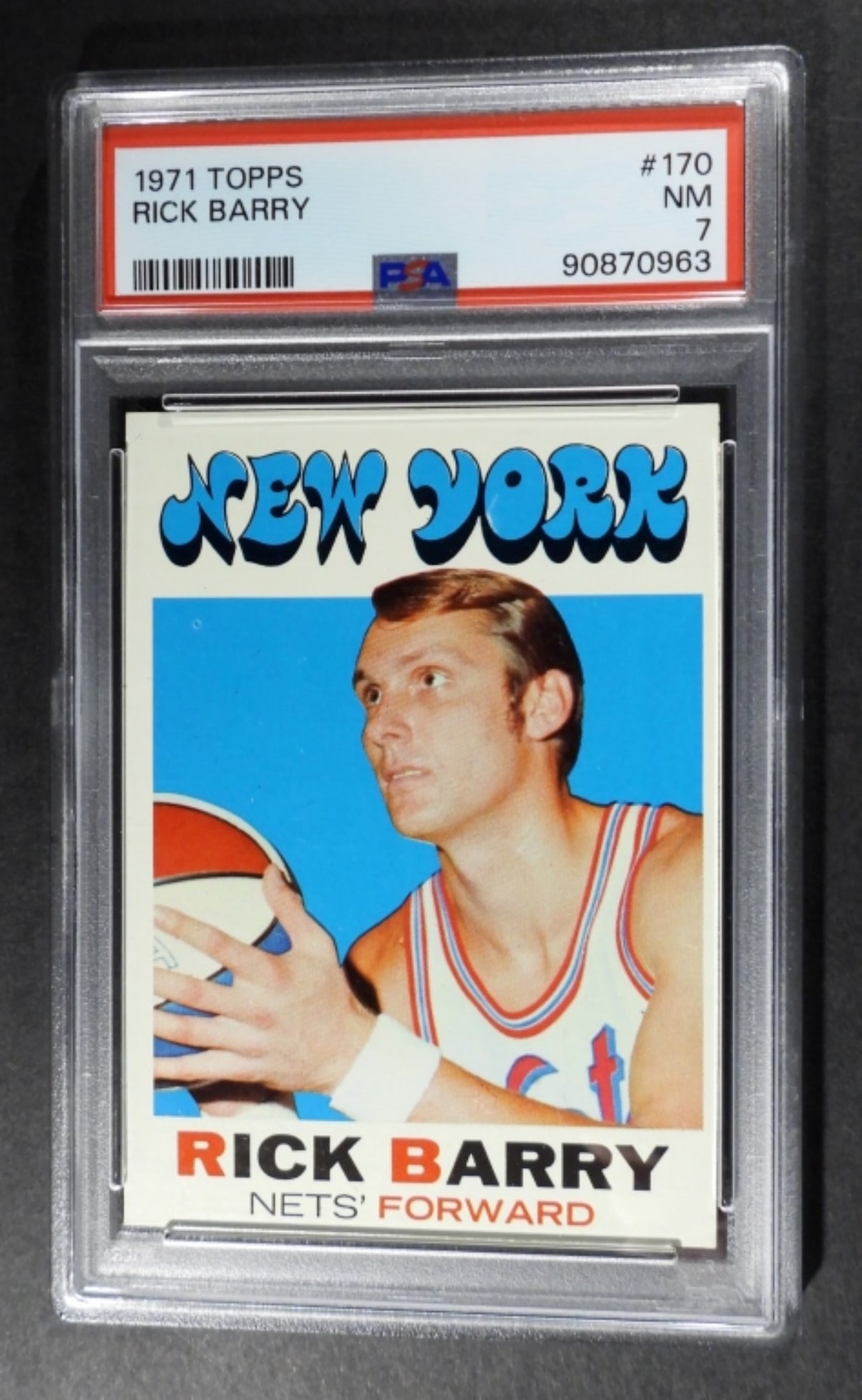 1971 TOPPS #170 RICK BARRY PSA 7: NETS