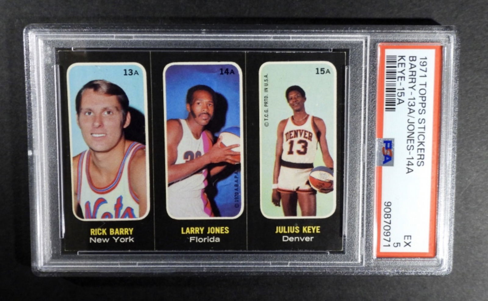 1971 TOPPS STICKER BARRY-13A/JONES-14A (1 of 3)