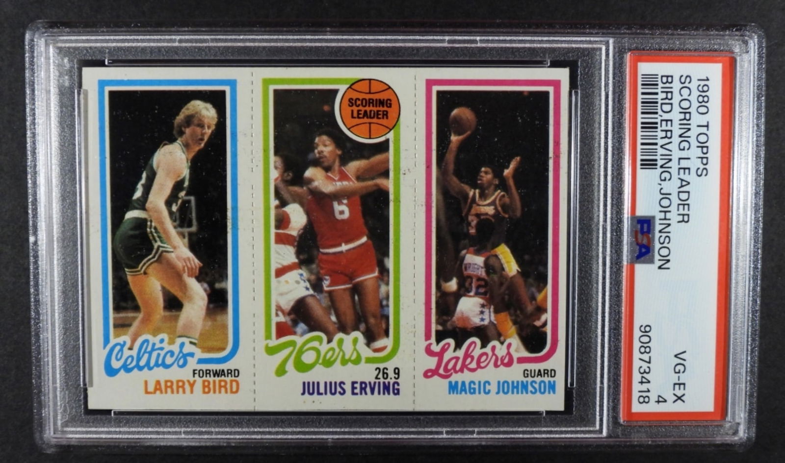 1980 TOPPS BIRD/ERVING/JOHNSON PSA 4 (1 of 2)