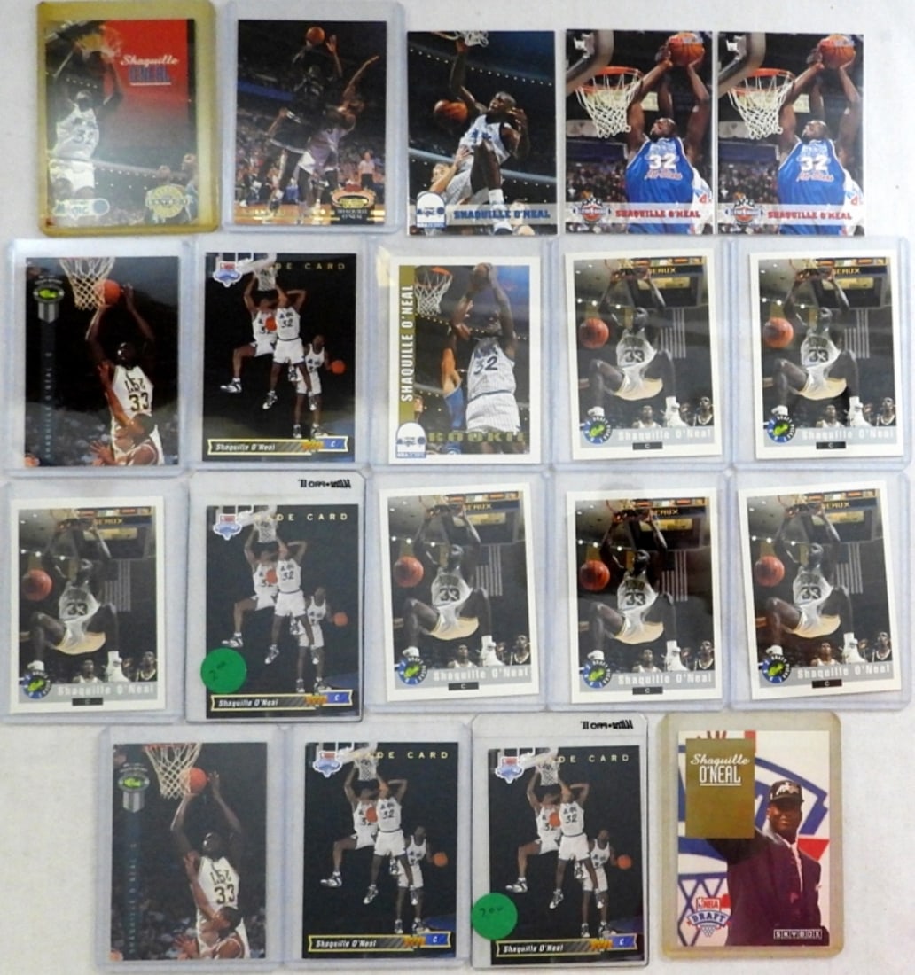 (19) SHAQUILLE O'NEAL ROOKIE CARDS plus: (14) SHAQ ROOKIES plus MORE - ALL NICE NM/EM
