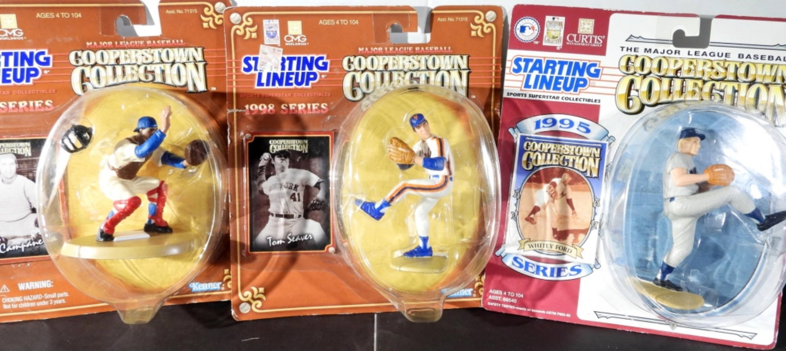 (3) STARTING LINE-UP COOPERSTOWN LOT: CAMPANELLA, SEAVER & FORD