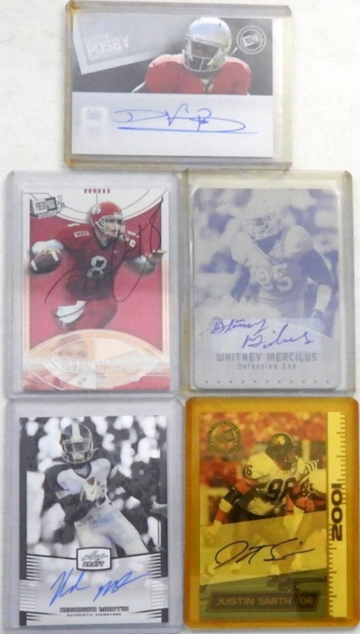 (5) FOOTBALL AUTOGRAPHED ROOKIE CARDS (1 of 2)