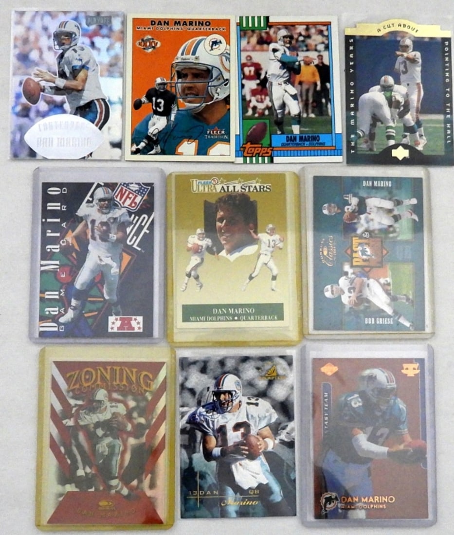 (10) DAN MARINO FOOTBALL CARDS (1 of 2)