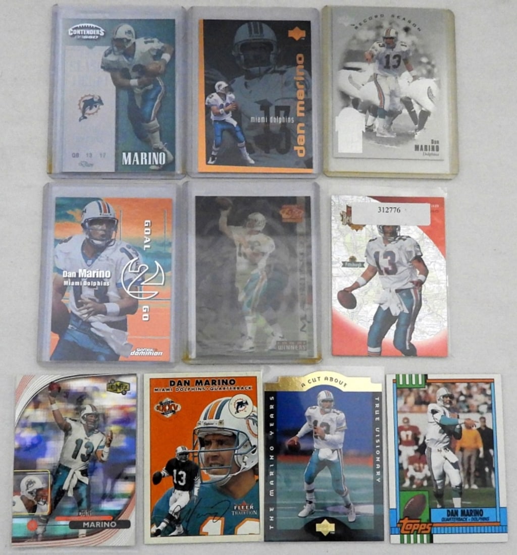 (10) DAN MARINO FOOTBALL CARDS (1 of 2)