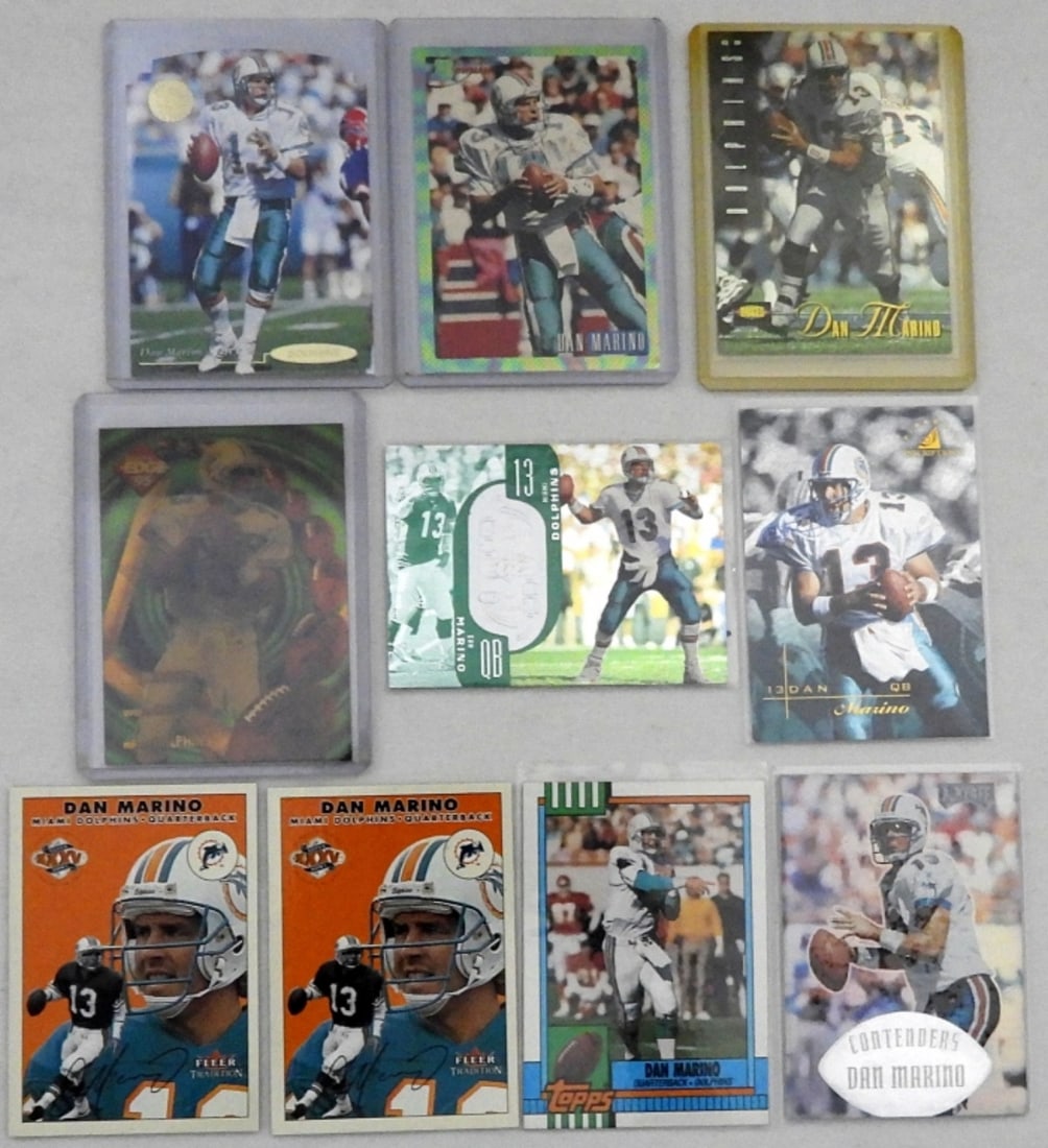 (10) DAN MARINO FOOTBALL CARDS (1 of 2)