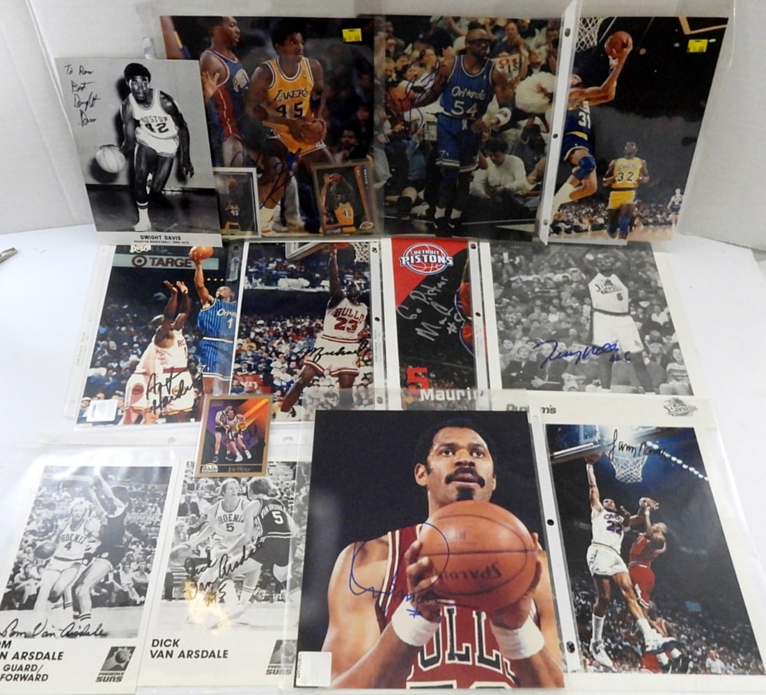 (13) BASKETBALL AUTOGRAPHED PHOTO's (1 of 4)