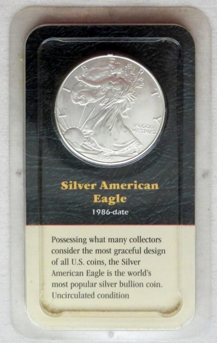 1999 SILVER EAGLE BU IN LITTLETON PACK (1 of 2)