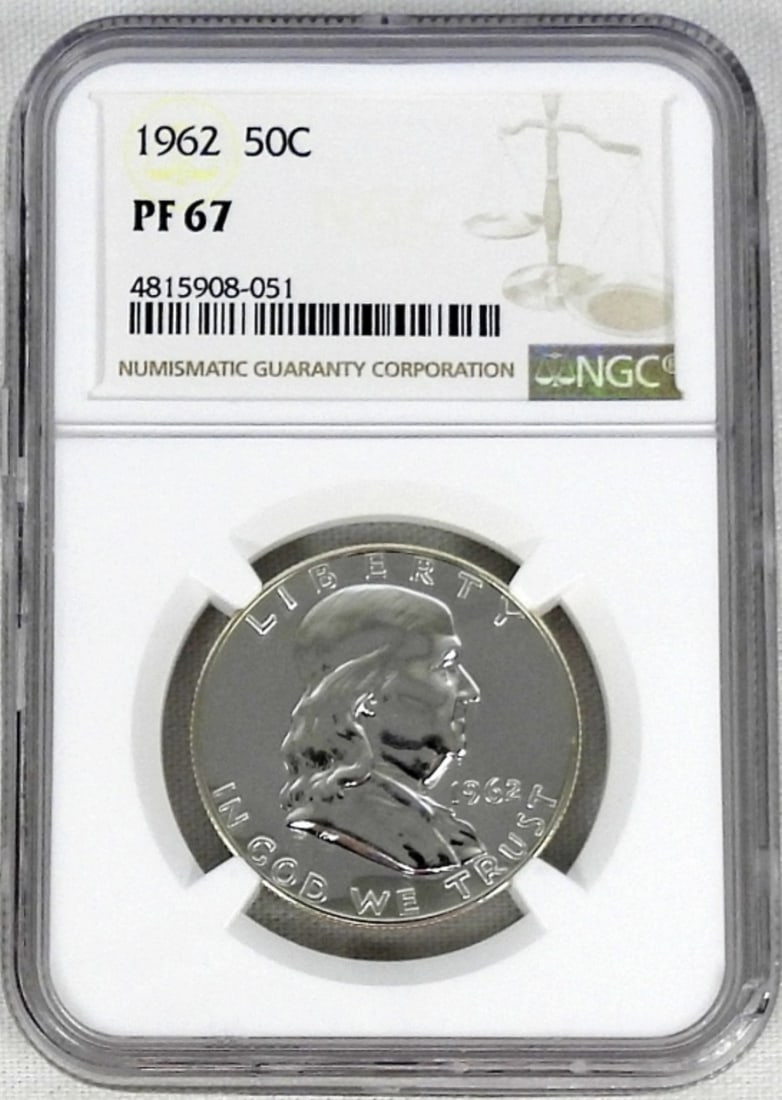 1962 FRANKLIN HALF NGC PF-67 (1 of 2)