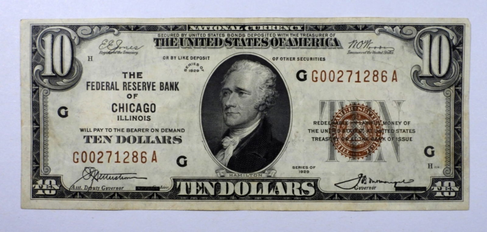 1929 $10 NATIONAL CURRENCY CHICAGO IL (1 of 2)