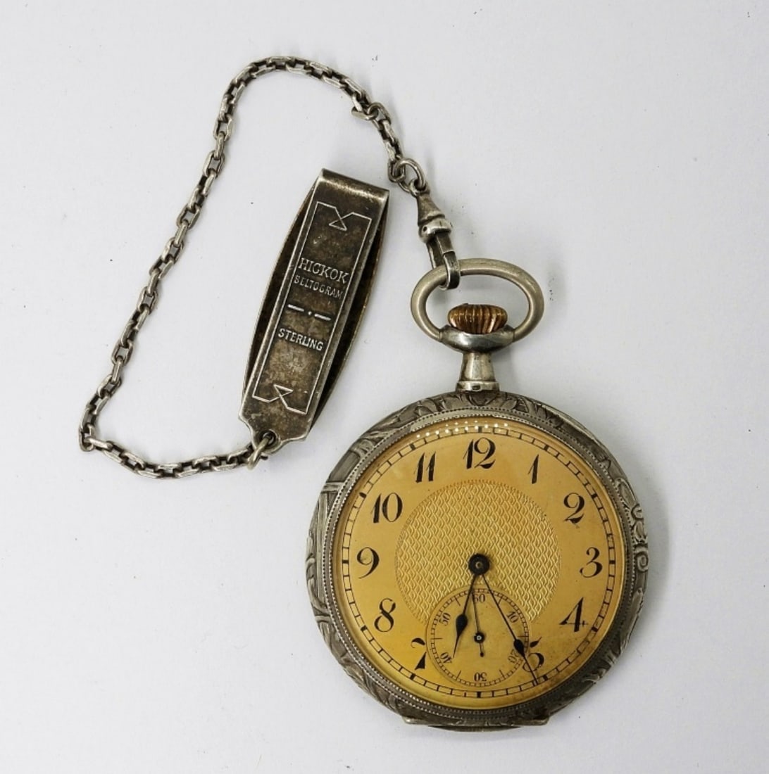 ANTIQUE POCKET WATCH STERLING WATCH CHAIN (1 of 8)