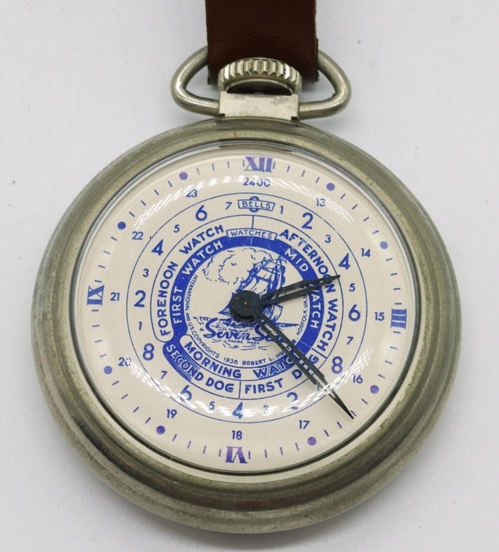 VINTAGE INGRAHAM NAUTICAL POCKET WATCH (1 of 3)