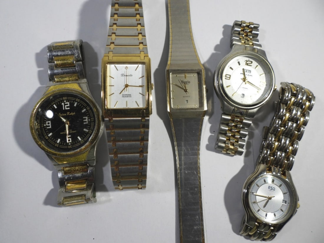 (5) MEN'S TWO-TONE WRIST WATCHES (1 of 3)