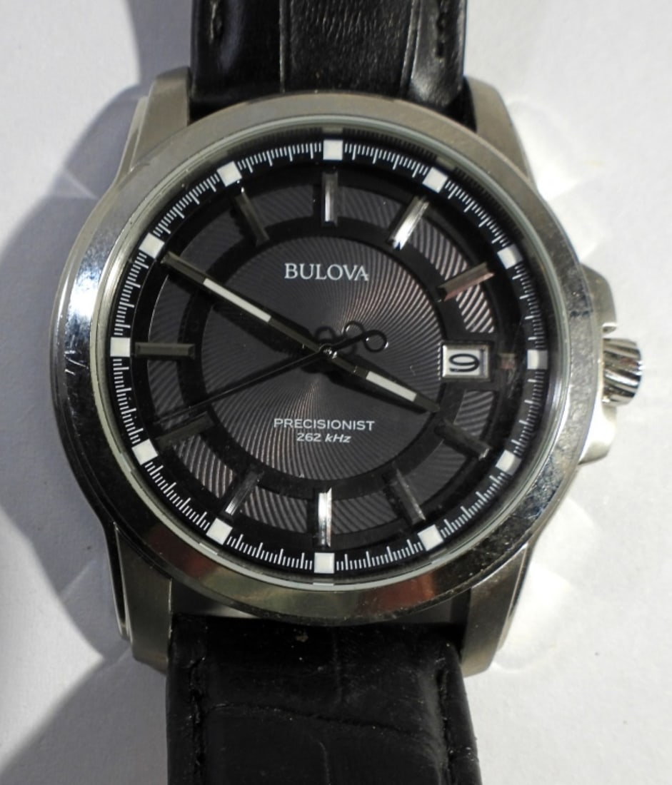 BULOVA PRECISIONIST WRIST WATCH: 262 kHz QUARTZ - NICE CONDITION - UNTESTED