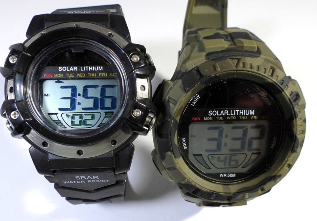 (2) SOLOR LITHIUM DIGITAL WATCHES (1 of 2)