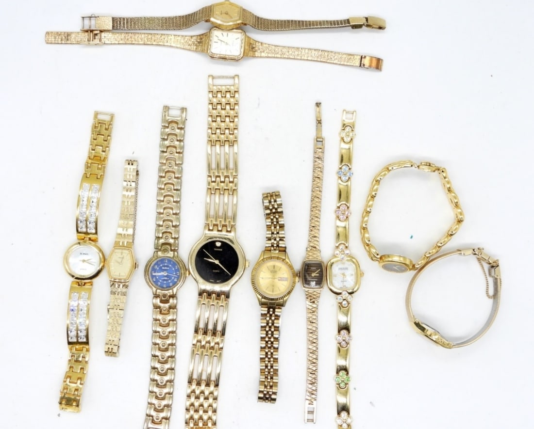 (11) GOLD TONE LADIES WATCHES (1 of 4)