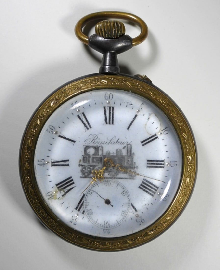 OVERSIZED REGULATEURY WATCH w/TRAIN (1 of 5)