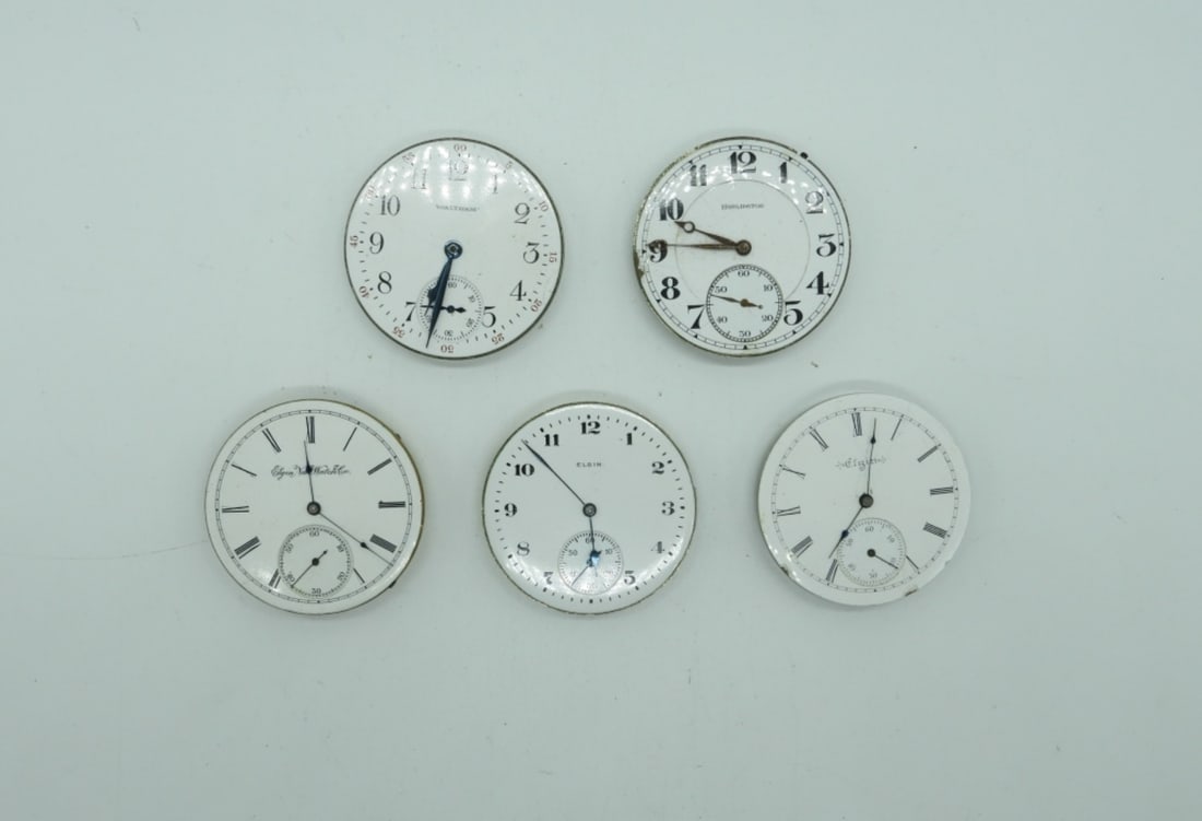 5 POCKET WATCH MOVEMENTS FOR PARTS (1 of 3)