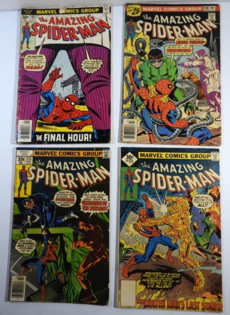 4CT THE AMAZING SPIDER-MAN: 4 AMAZING SPIDER-MAN COMICS FROM THE BRONZE AGE 3 VERY GOOD 1 FAIR