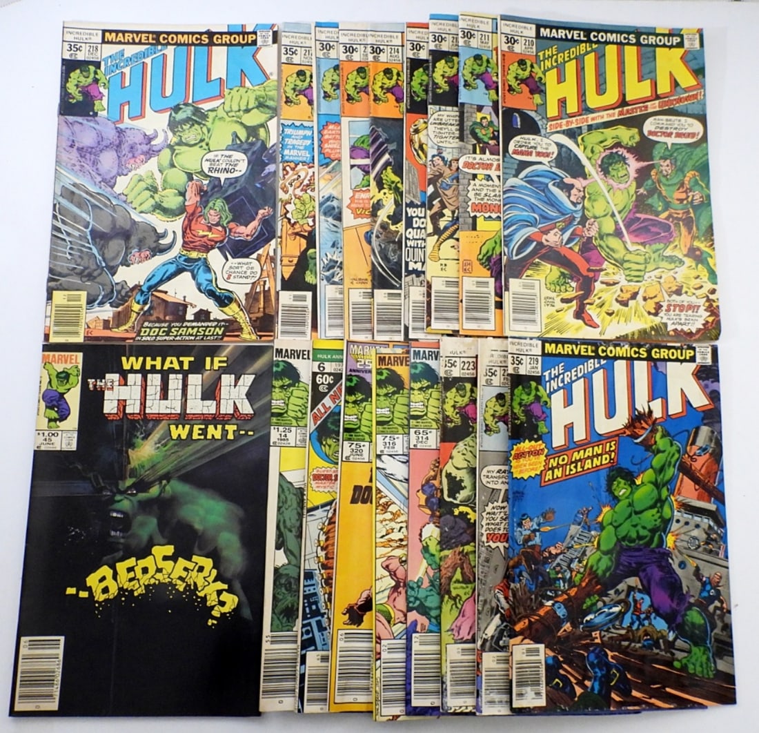 (18) VINTAGE MARVEL HULK COMIC BOOKS (1 of 3)