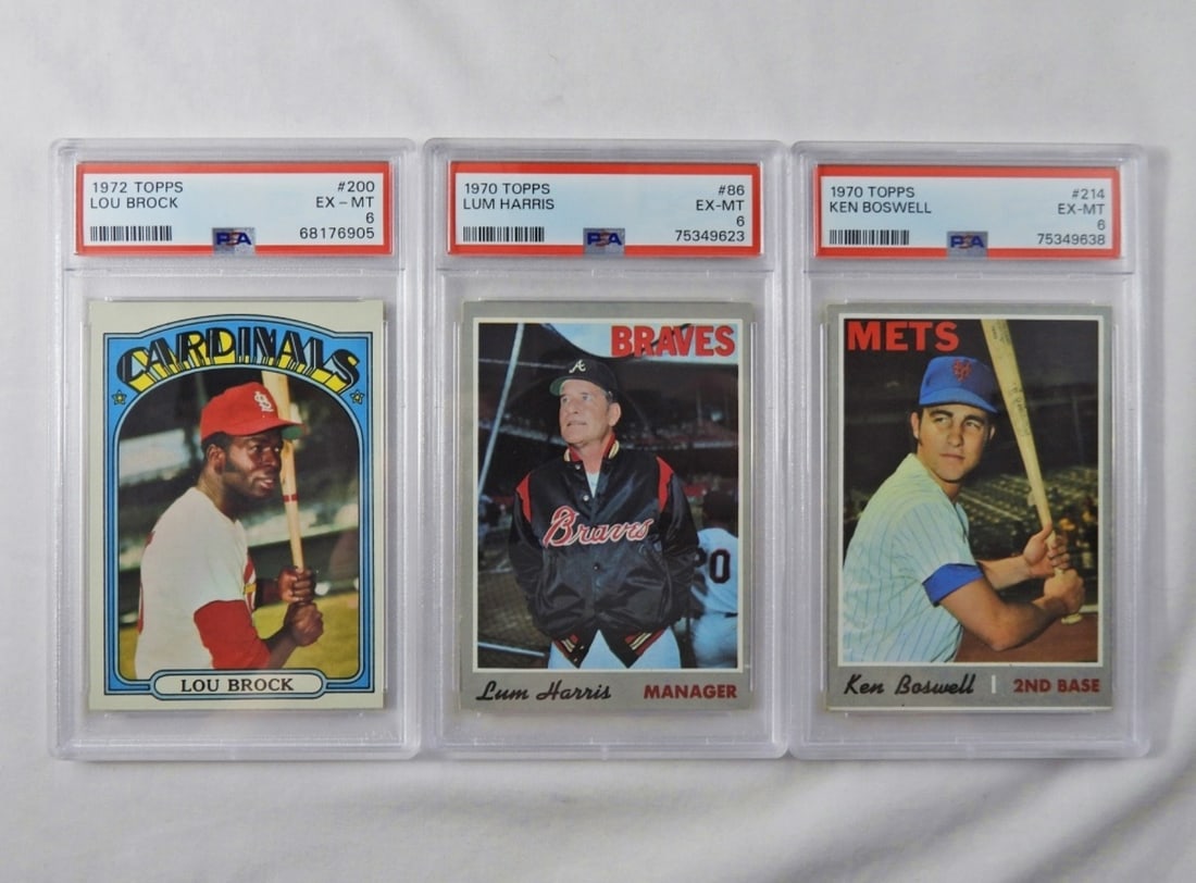 (3) PSA TOPPS CARDS EX-MT 6 (1 of 3)