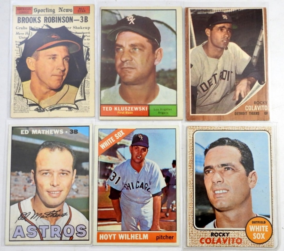(6) STARS CARDS from the 1960s: EM/EX
