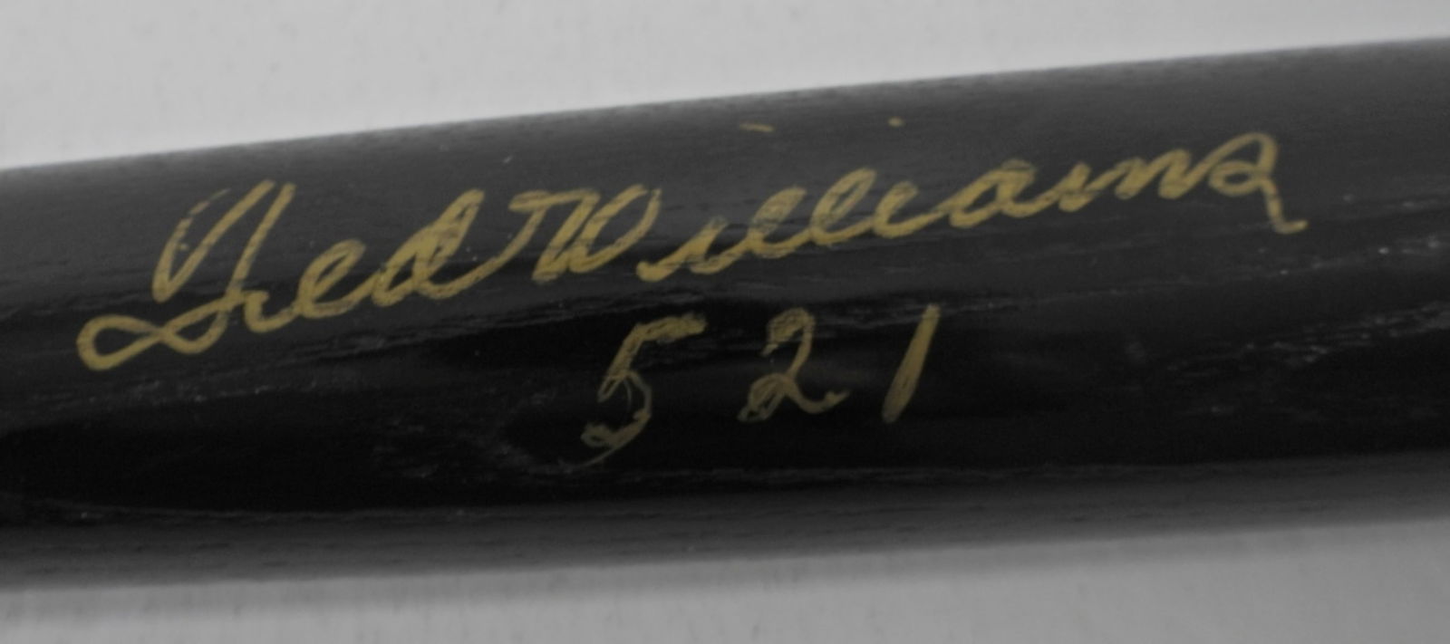 TED WILLIAMS AUTO BLACK BAT (1 of 5)