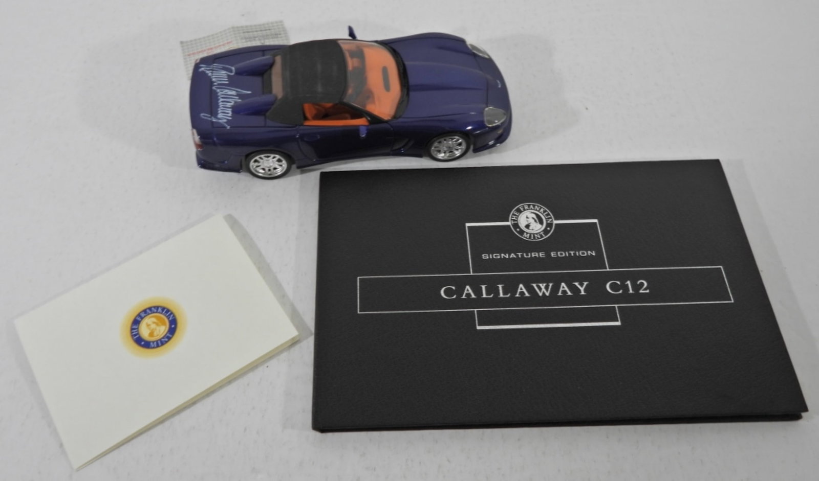 FRANKLIN MINT CALLAWAY C-12: SINGED #2711/3500 COA AND OWNERS MANUAL STILL IN ORIGNAL BOX