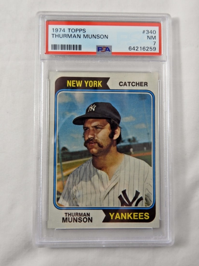 PSA TOPPS '74 THURMAN MUNSON (1 of 3)