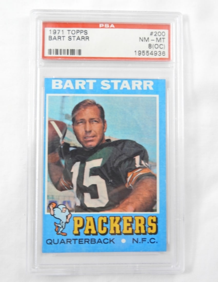 PSA TOPPS '71 BART STARR NM-MT 8(OC) (1 of 3)
