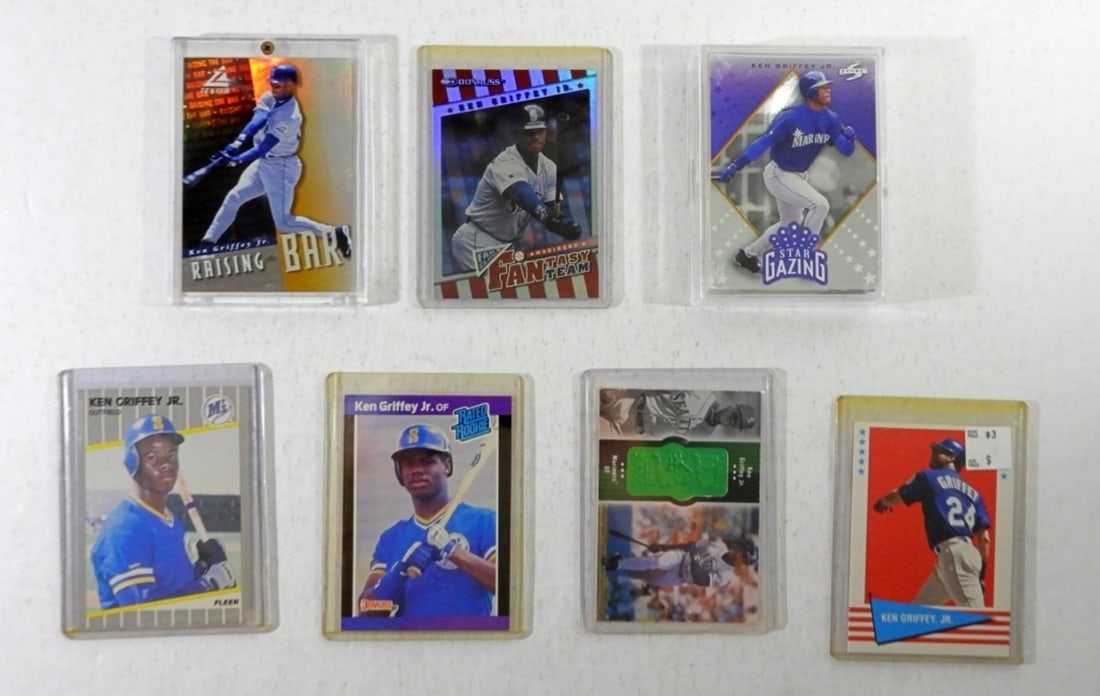 KEN GRIFFEY JR PREMIUM CARDS: 2 ROOKIE, 3 PREMIUM, AND GRIFFEY SET