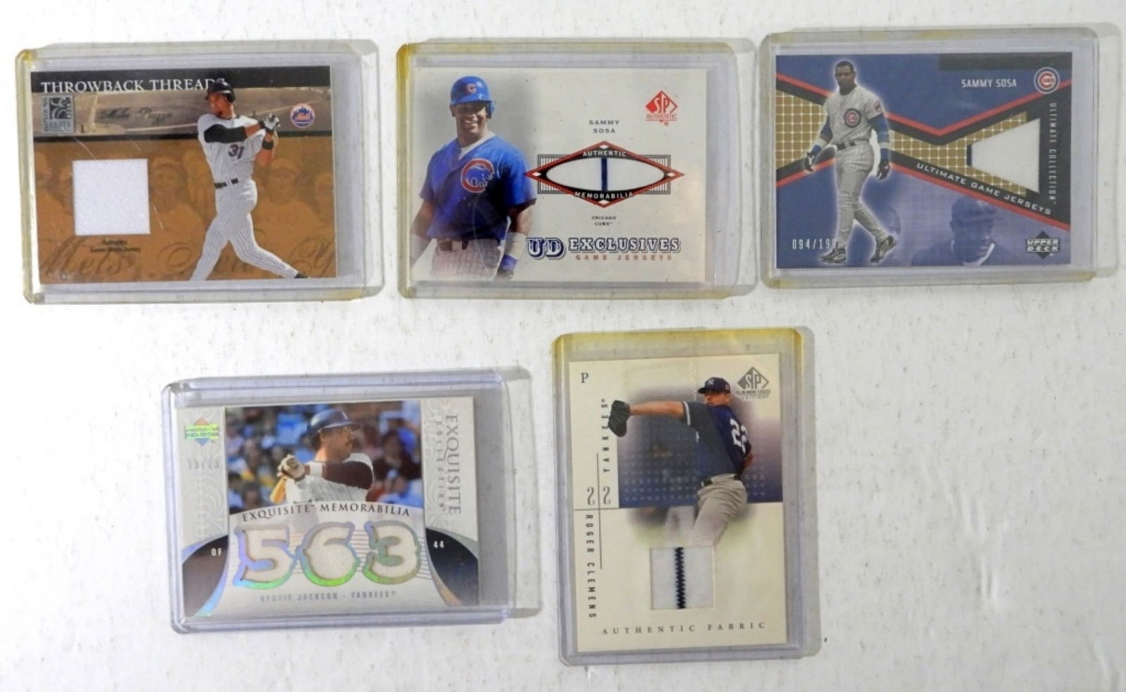 5 BASEBALL PATCH CARDS (1 of 2)