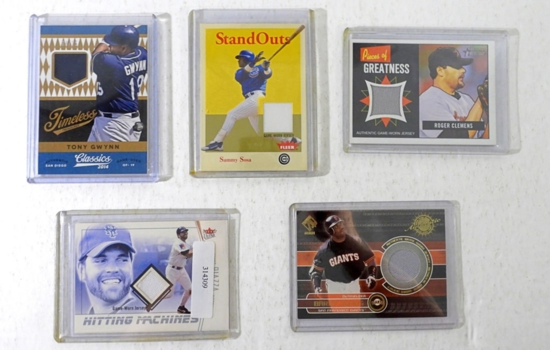 5 BASEBALL PATCH CARDS (1 of 2)