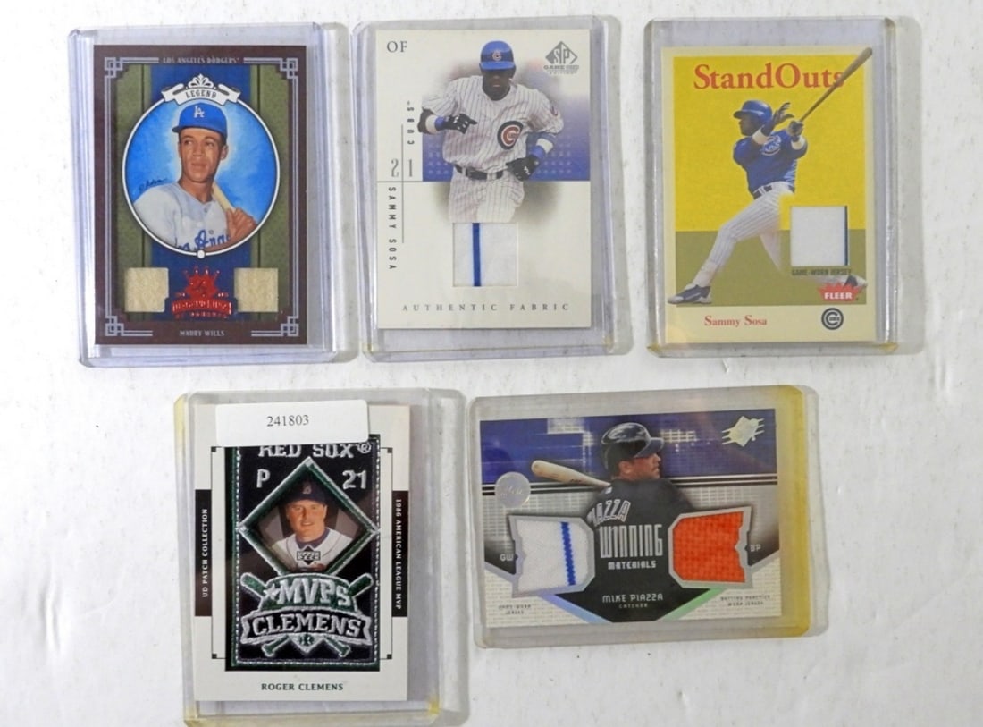 5 BASEBALL PATCH CARDS (1 of 2)