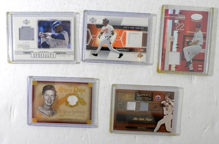 5 BASEBALL PATCH CARDS
