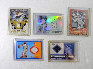 5 BASEBALL PATCH CARDS