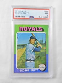 PSA TOPPS '75 GEORGE BRETT NM 7