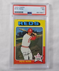 PSA TOPPS '75 PETE ROSE NM 7