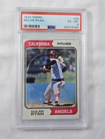 PSA TOPPS '74 NOLAN RYAN EX-MT 6