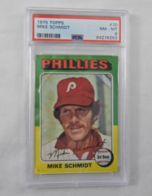 PSA TOPPS '75 MIKE SCHMIDT NM-MT 8